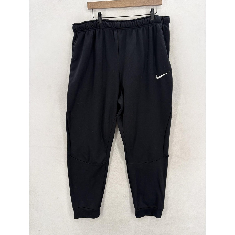 Nike Dri-FIT Tapered Fleece Training Pants Mens 2XL Black Athletic Gym Workout